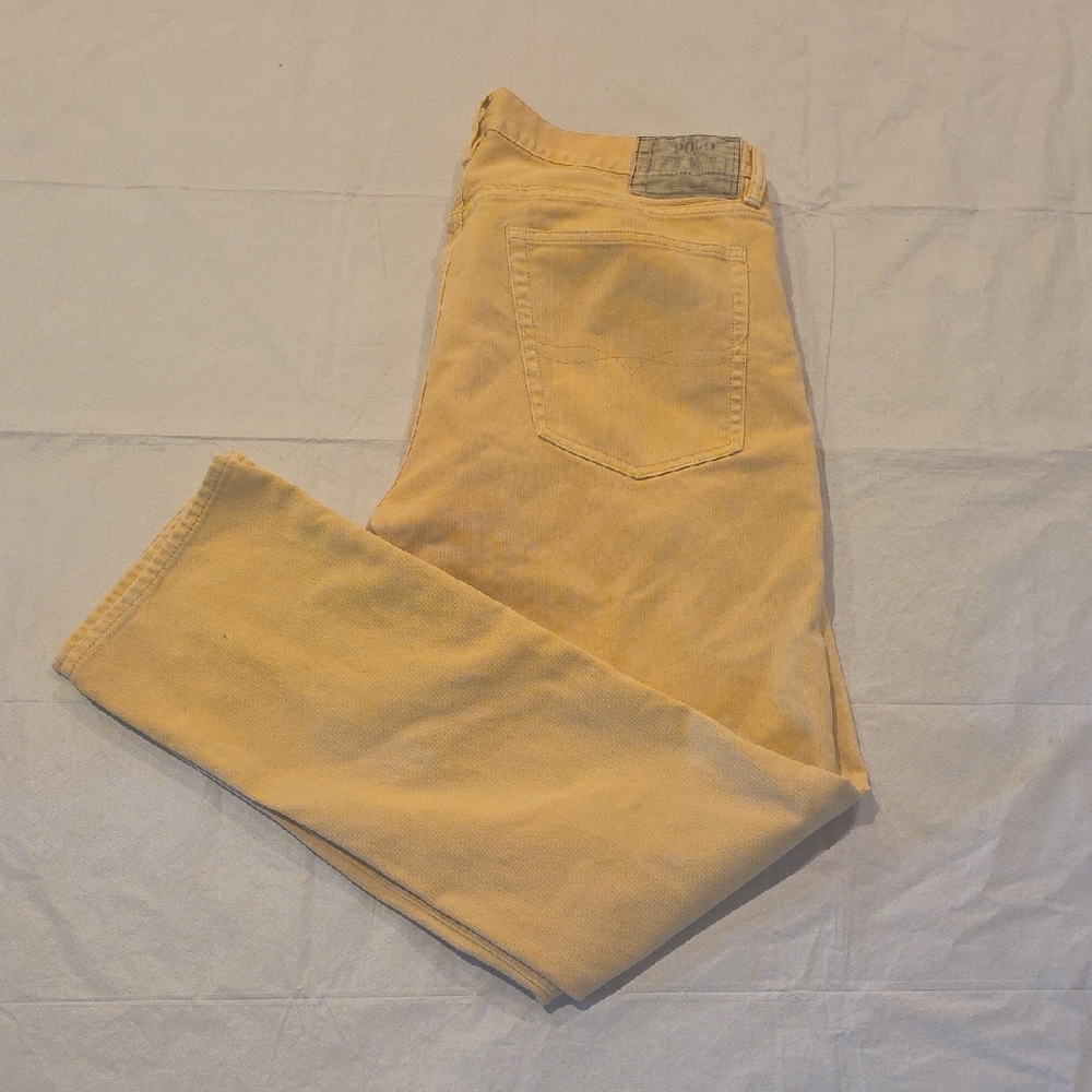 Polo by Ralph Lauren Men's Tan Corduroy Straight Leg Pants 36/32